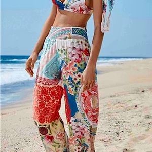 Johnny Was Boho Floral Easy Pants Size S